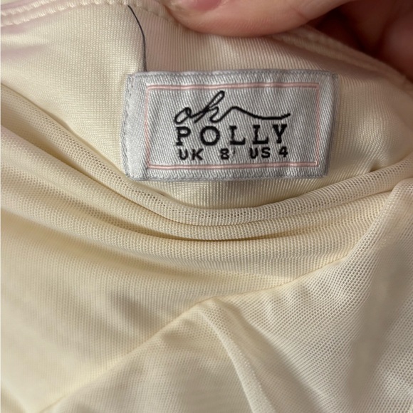 Oh Polly Strapless Cream Ruffle Mini Dress - Picture 4 of 4